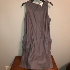 Ann Taylor LOFT Gray Sheath Dress